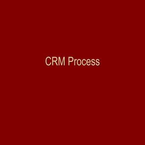 CRM Process