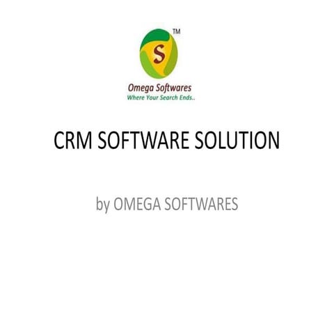 Crm software solution - Omega Softwares