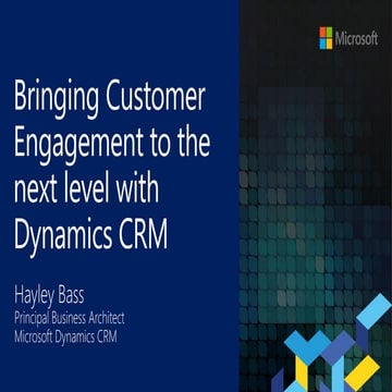 CRMUG UK November 2015 - Microsoft Keynote by Hayley Bass