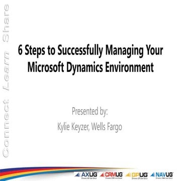 CRMUG Webinar - 6 Steps to Successfully Managing Your Microsoft Dynamics Envi...