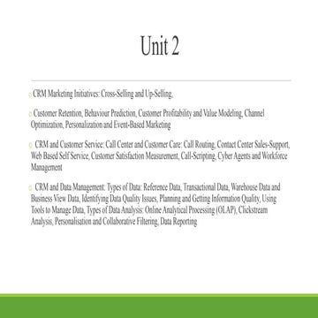 Crm unit 2