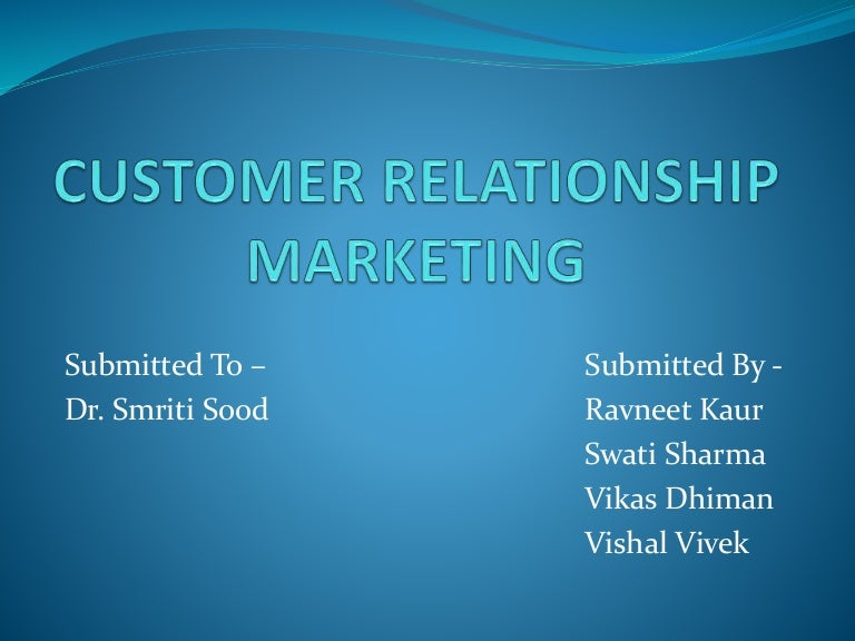 what is meant customer relationship marketing