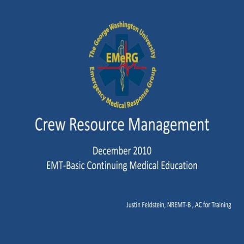 CRM for EMS workshop