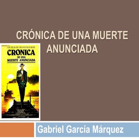 Cronica De Una Muerte Anunciada