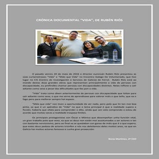 Crónica documental vida borja martínez