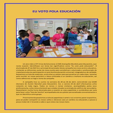 Crónica eu voto pola educación
