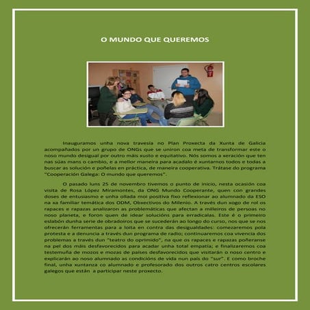 Crónica o mundo que queremos