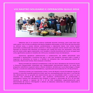 Crónica rastro solidario