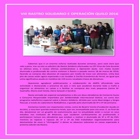 Crónica rastro solidario