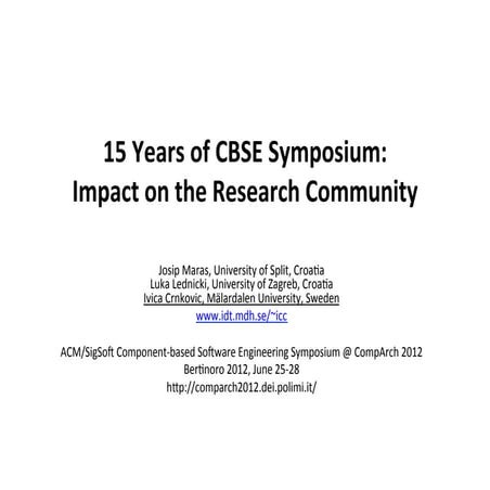 Crnkovic cbse-impact.pptx