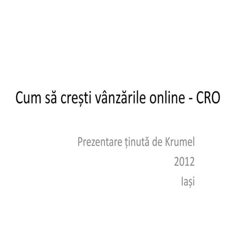 Cum să crești vânzările online 