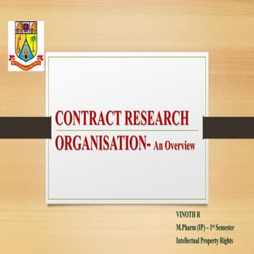 Contract Research Organisations- CRO in Pharma Field