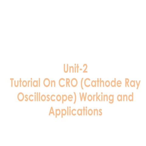 Cathode Ray Oscilloscope Explanation With Block Diagram Part 21