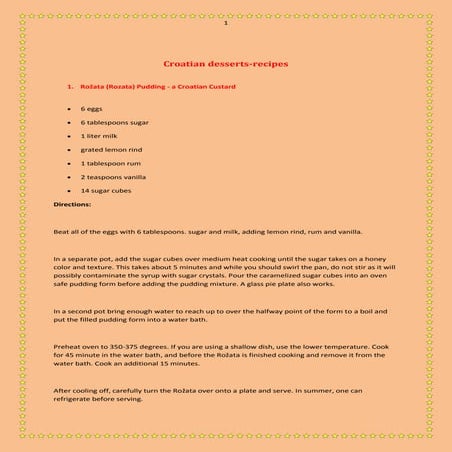 Croatian desserts