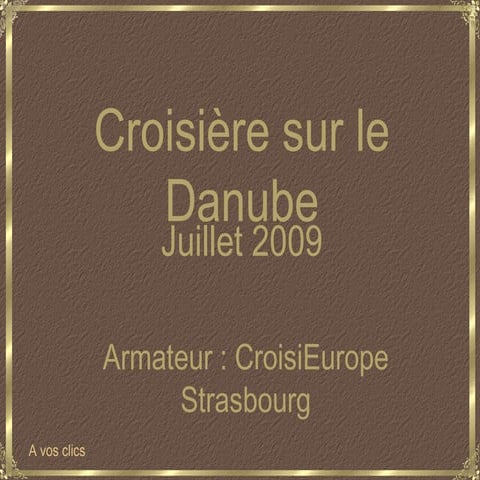 Croisiere sur le danube