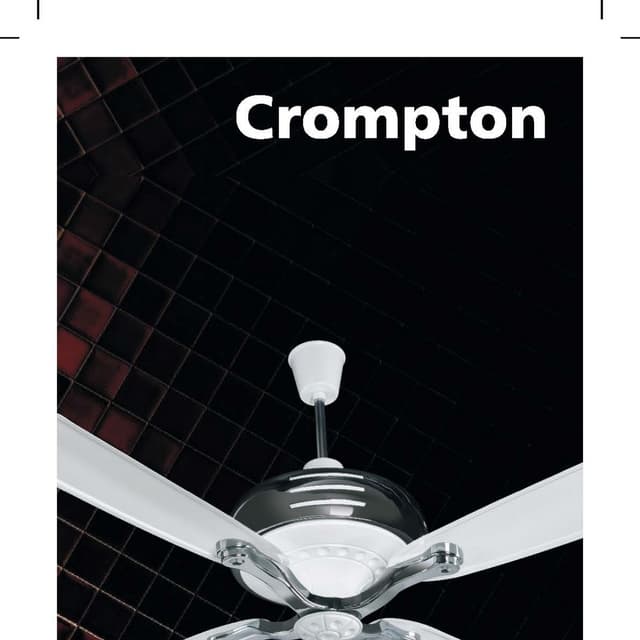 Catalogue of Crompton Energy Efficient Fan Range PDF