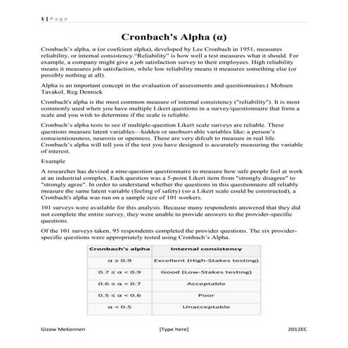 Cronbach's alpha meaning, thumb rules, procedure using SPSS and interpretation 