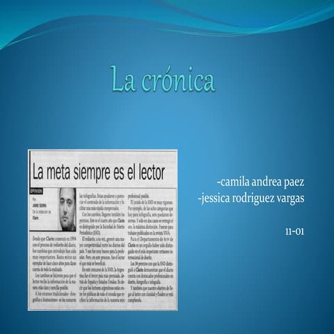 Cronica en power point | PPTX