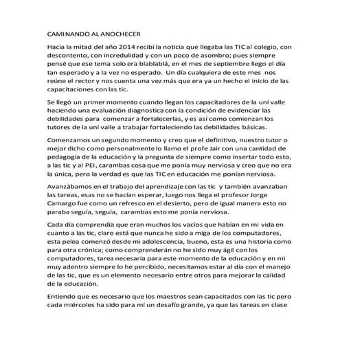 Cronica temores  junio 14 de 2014