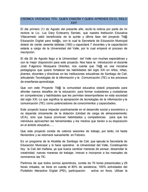 Cronica vivencias tit