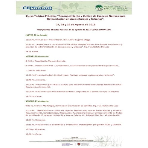 Cronograma 7º taller nativo agosto 15