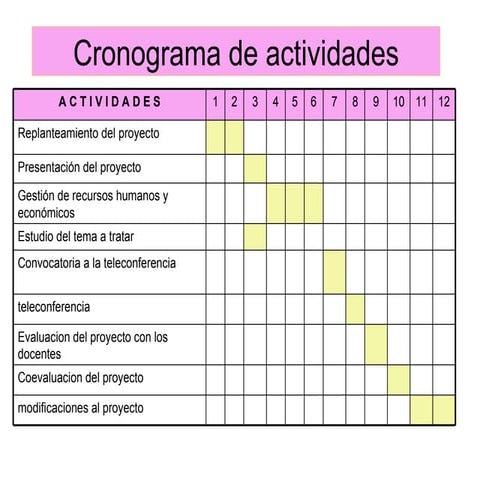 Cronograma De Actividades