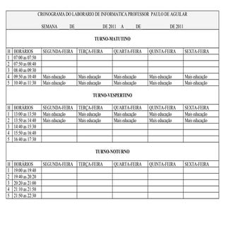 Cronograma do Laboratório de Inform...