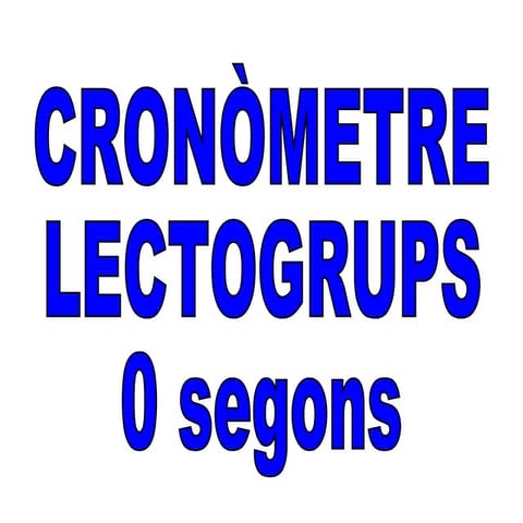 Crono lectogrups