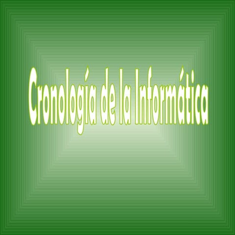 Cronologia de la informatica