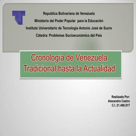 C ronologia de venezuela  alexandra
