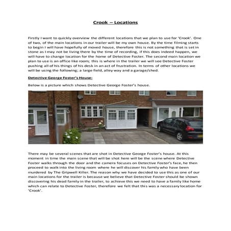 Crook - Locations