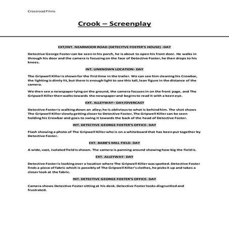 Screenplay - Crook