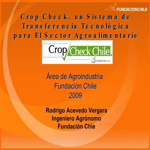 Crop Check Chile | PPT