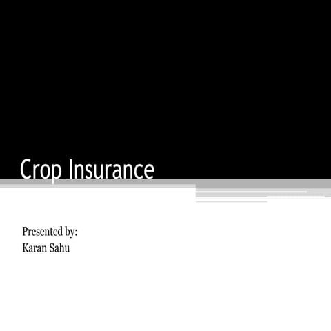 Crop Insurance