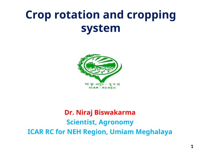 Multiple cropping systems | PPTX