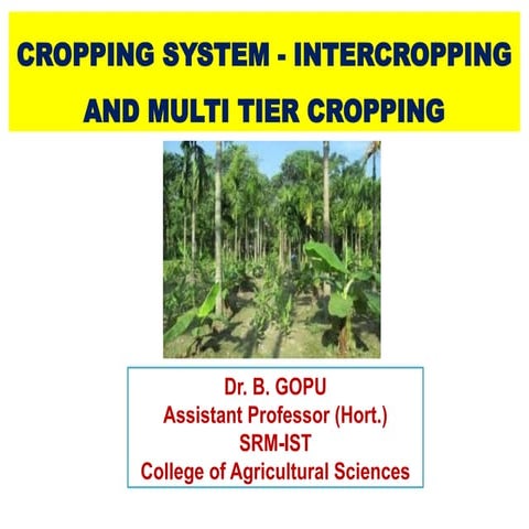 Multiple cropping systems | PPTX