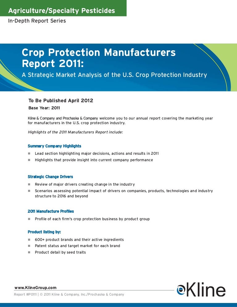 Crop Protection Manufacturers Report 2011 US Brochure