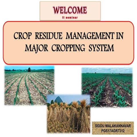 CROP  RESIDUE  MANAGEMENT IN Major cropping system.pptx