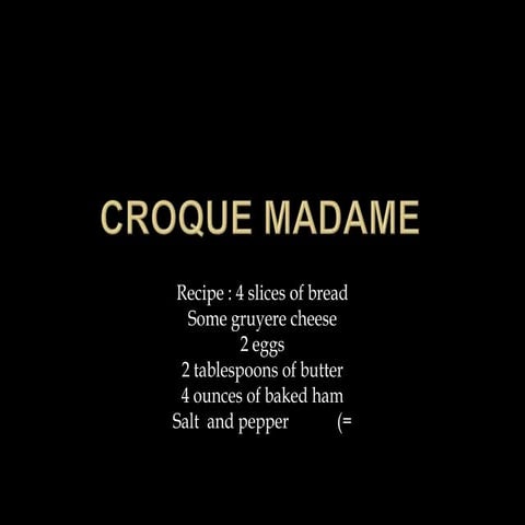 Croque  Madame