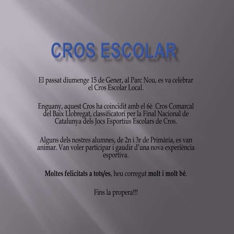 Cros escolar