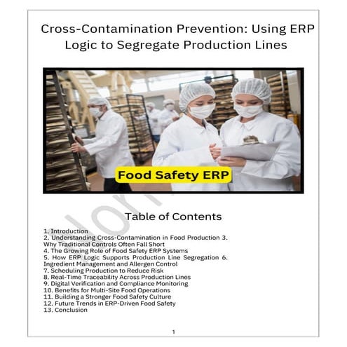 Cross-Contamination Prevention in Food Production Using ERP Systems for ...