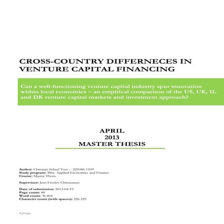 Trends in Venture Capital | PDF