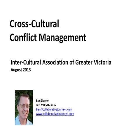 Cross Cultural Conflict Management  