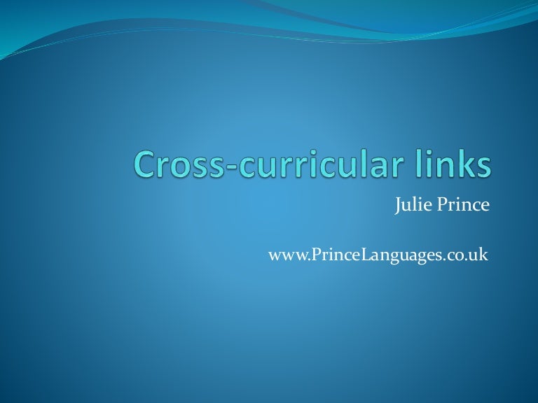 Cross curricular links