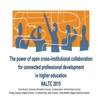 Cross institutional collaboration for connected cpd in he