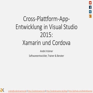 Cross Plattform App Entwicklung mit...