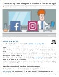 Cross posting from instagram to facebook good strategy
