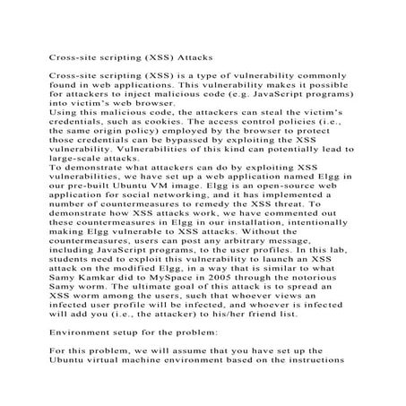 Cross-site scripting (XSS) AttacksCross-site scripting (XSS) i.docx