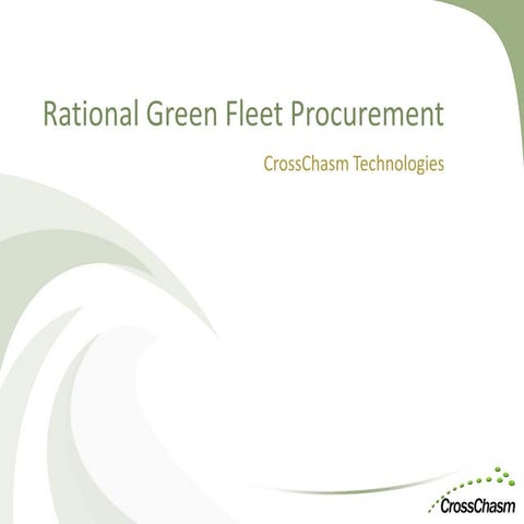 Thinking of Greening Your Fleet? (Webinar Presentation) | PDF ...
