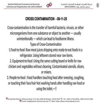 Cross-Contamination | PPT